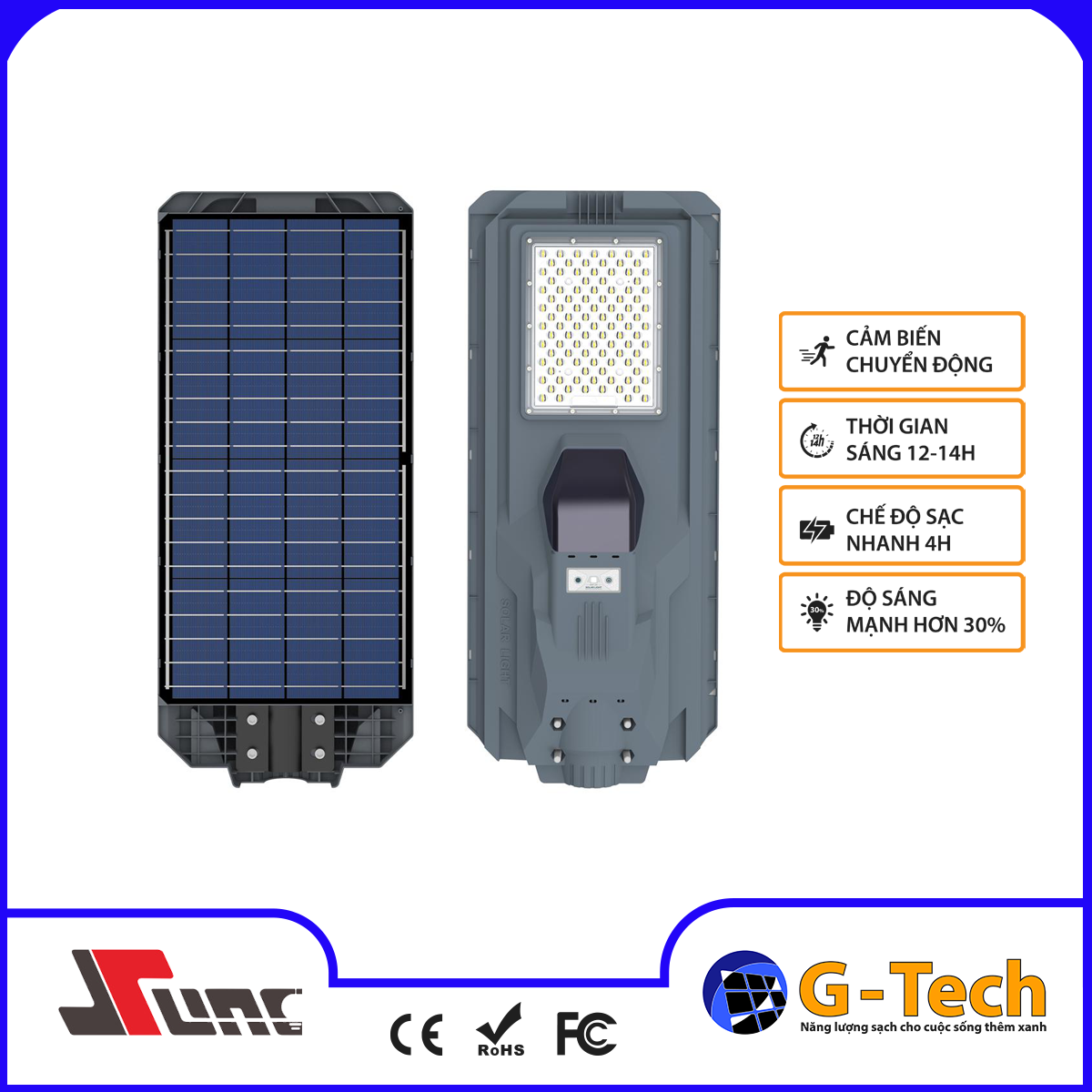 Đèn năng lượng mặt trời liền thể tràn viền 800W